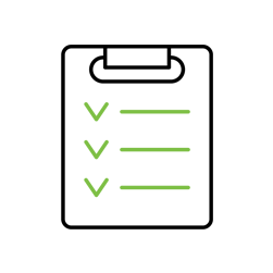 Icon showing clipboard with checklist to demonstrate maintenance automation capabilities with a building management system