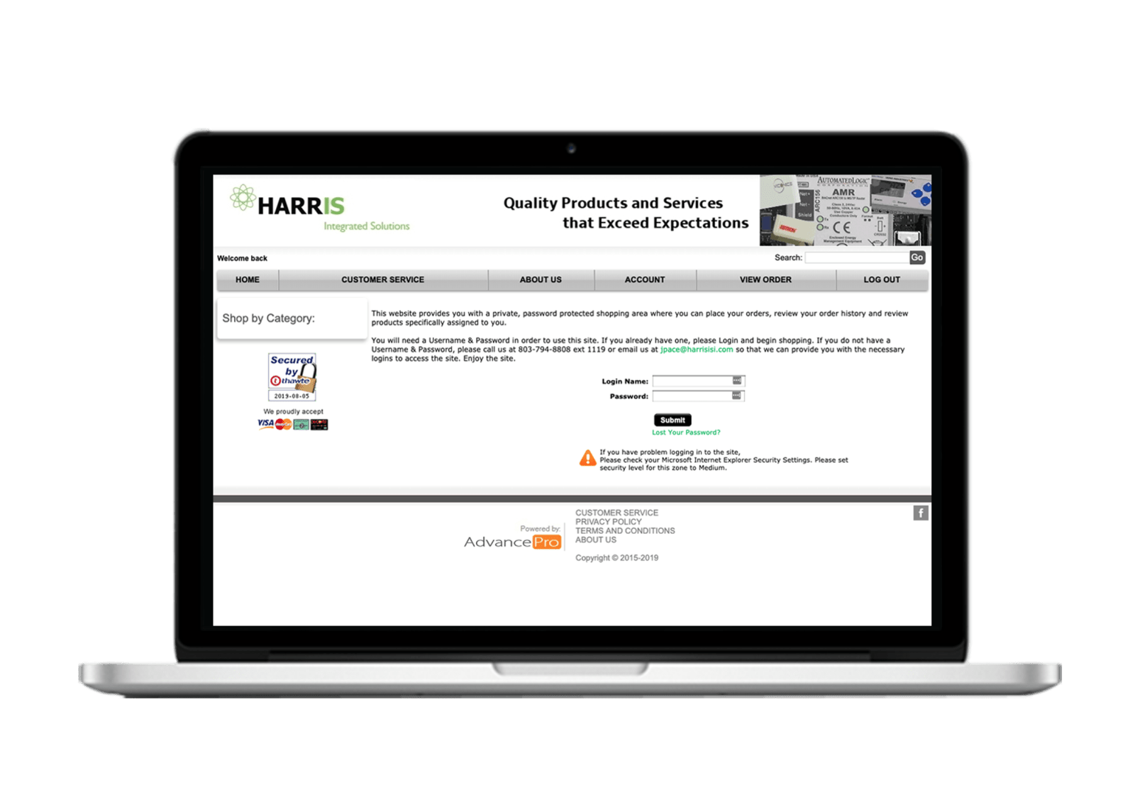 Harris Integrated Solutions Parts Website