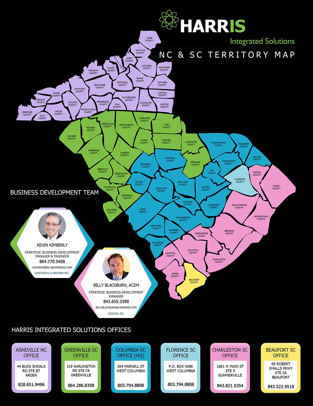 HIS NC & SC Territory Map